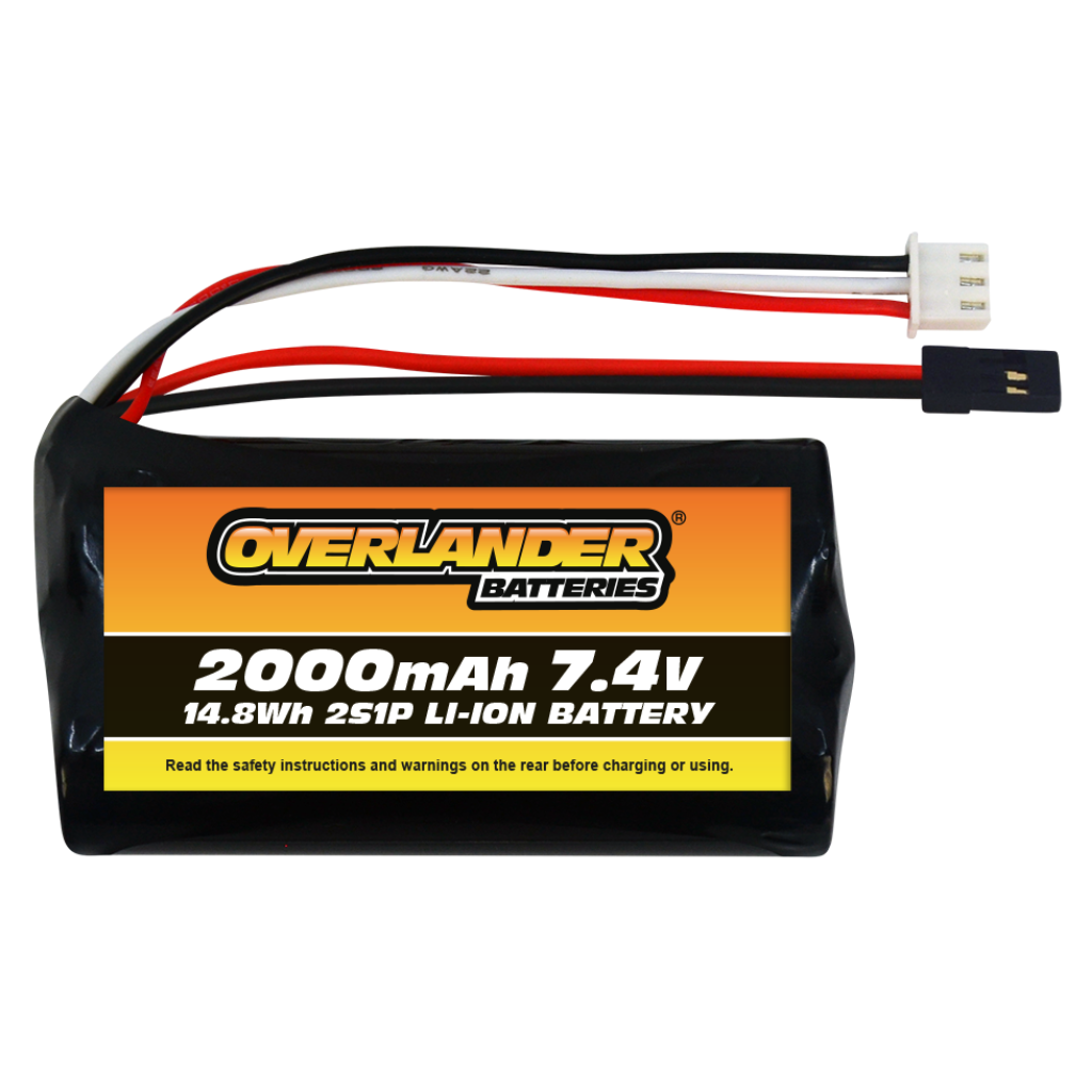 Overlander 2000mAh 7.4V Config 2 Flat Li-Ion 18650 Battery - SM2P