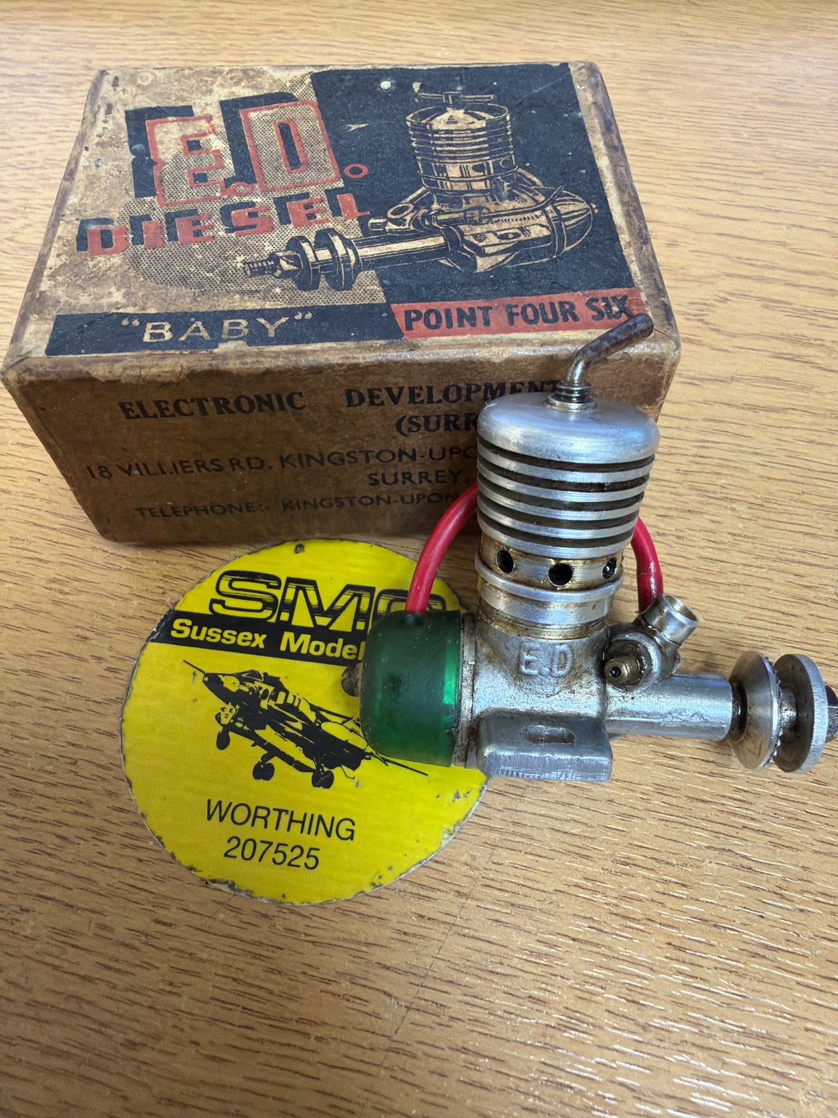 ED Baby .46 Missing Needle Vintage Model Engine Diesel Second Hand (Box 109)