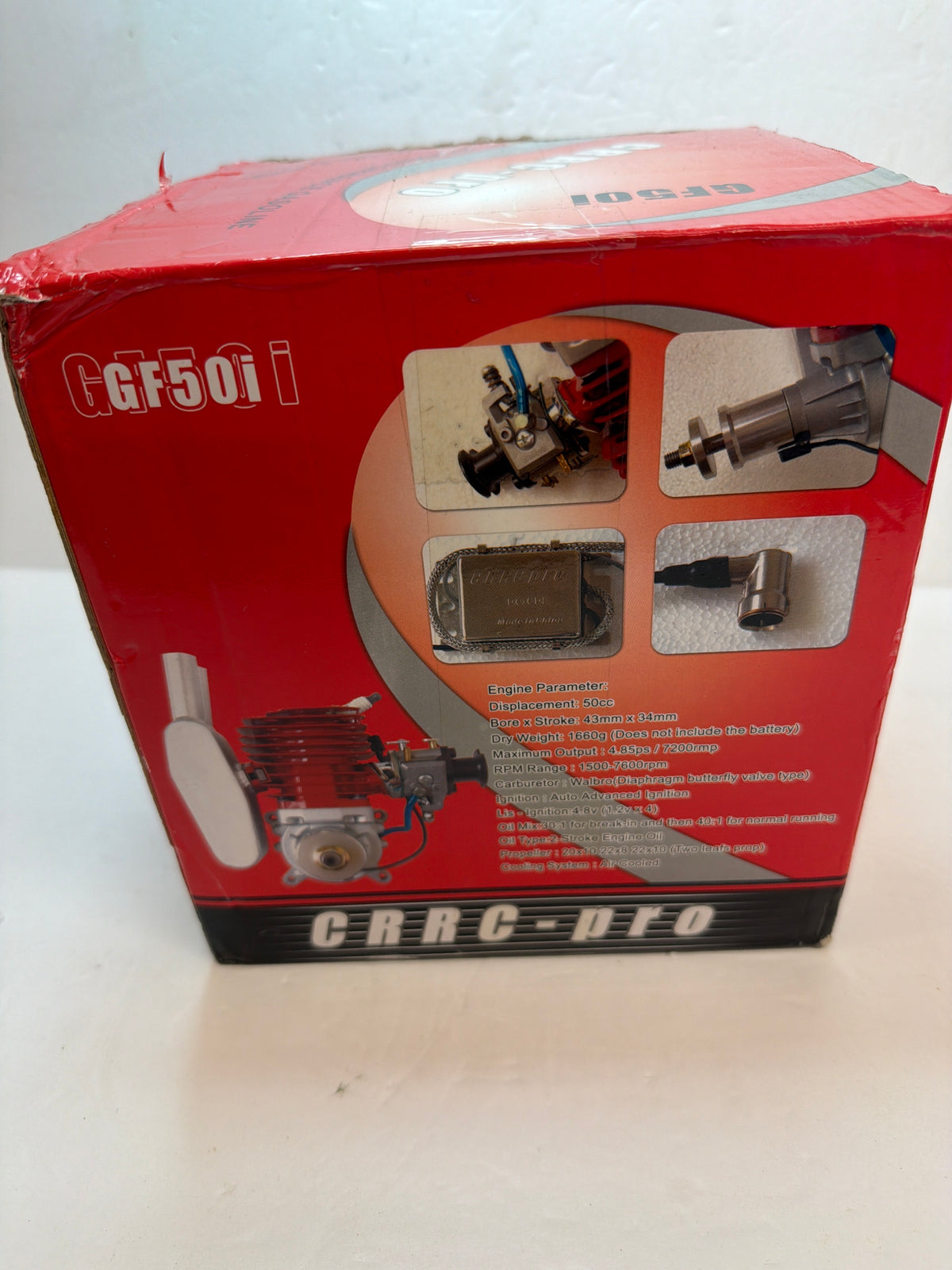 CRRCpro GF50i 50cc Petrol Engine Gagsoline Slingle Cylinder Side Exhaust 2-Stroke Petrol Engine