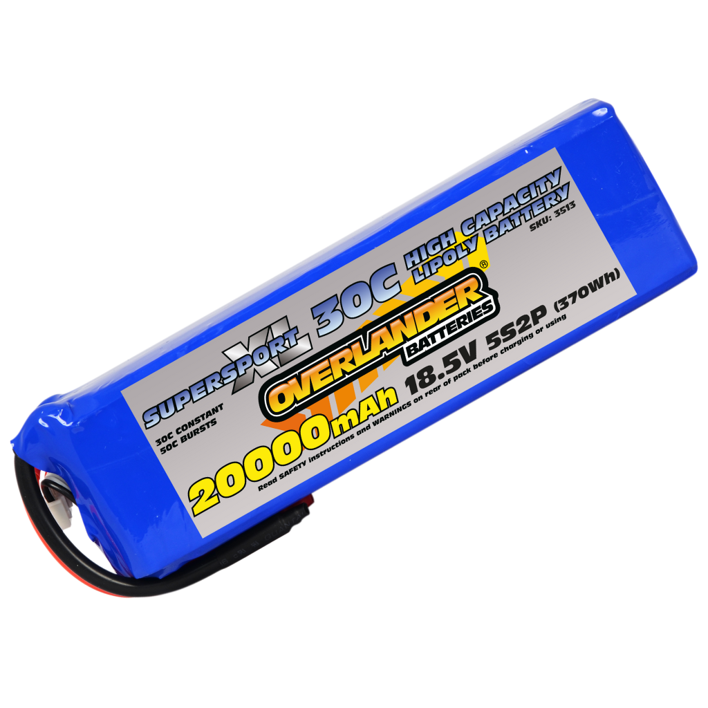 Overlander 20000mAh 18.5V 5S2P 30C Supersport XL LiPo Battery - AS150