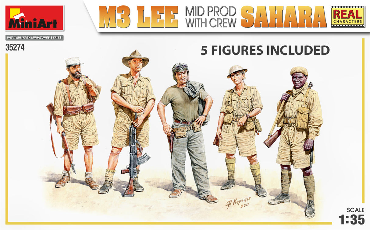 MiniArt 1:35 WWII M3 Lee - Sahara  version with crew 35274