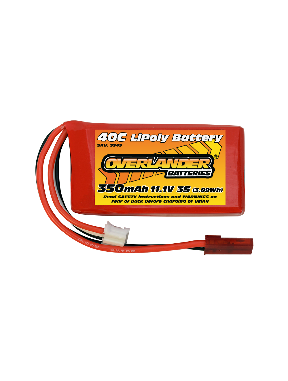 Overlander 350mAh 11.1V 3S 40C LiPo Battery