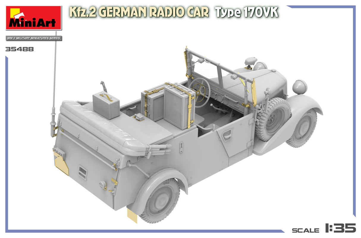 Miniart 1:35 kfz.2 Germain Radio Car Kit 35488