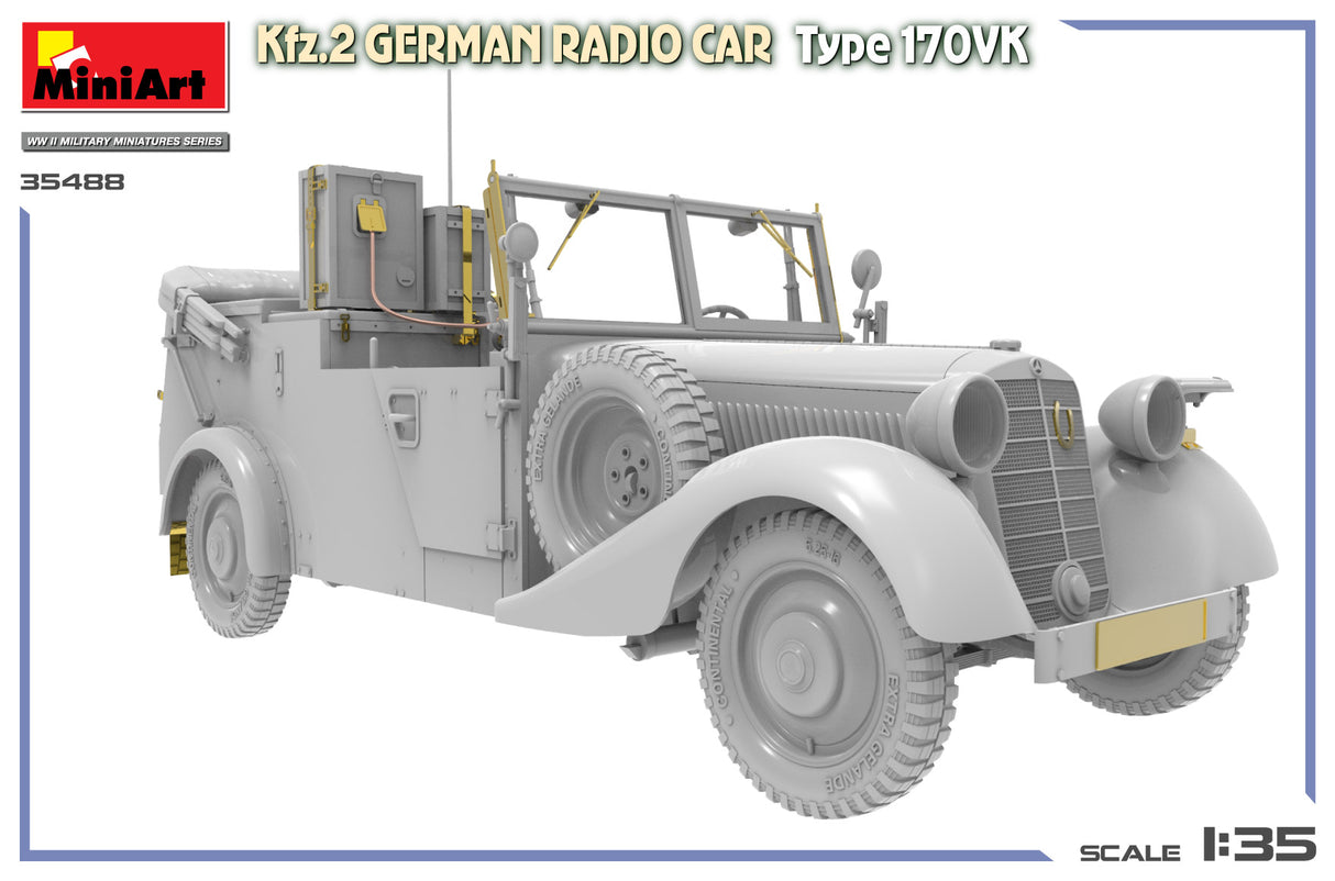 Miniart 1:35 kfz.2 Germain Radio Car Kit 35488