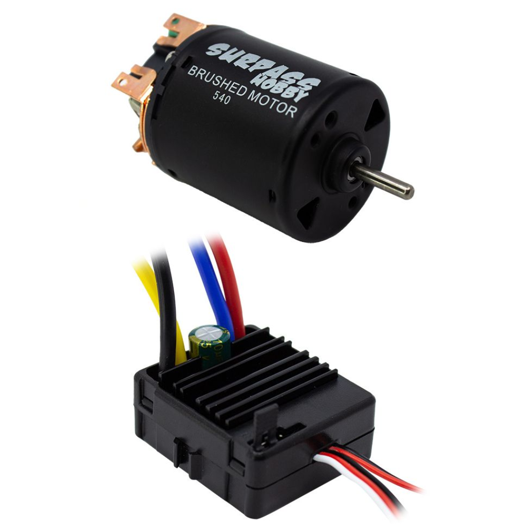 Overlander Surpass Hobby 540 Brushed Motor + 60A ESC Combo for On Road RC Cars - 27T