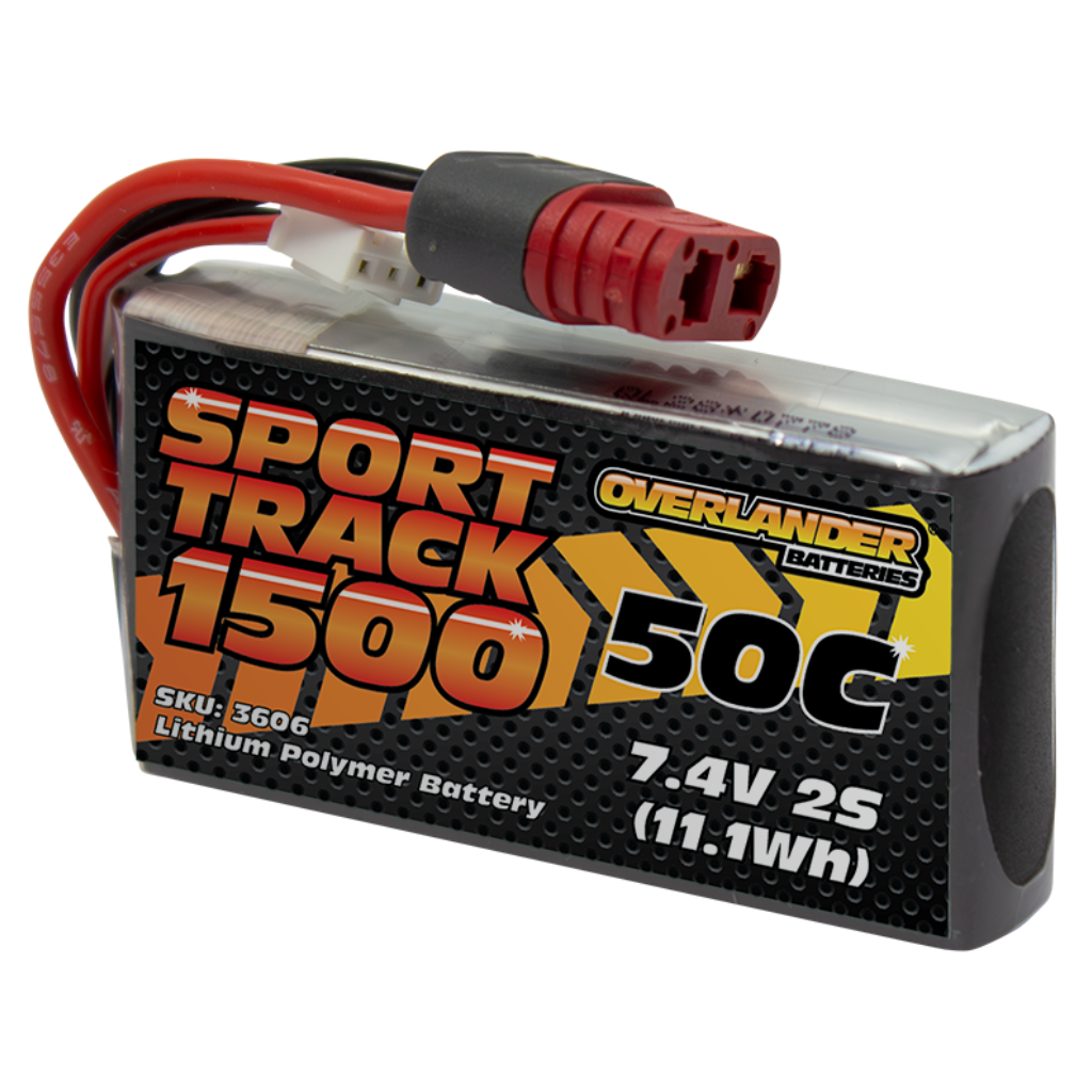 Overlander 1500mAh 7.4V 2S 50C Sport Track LiPo Battery