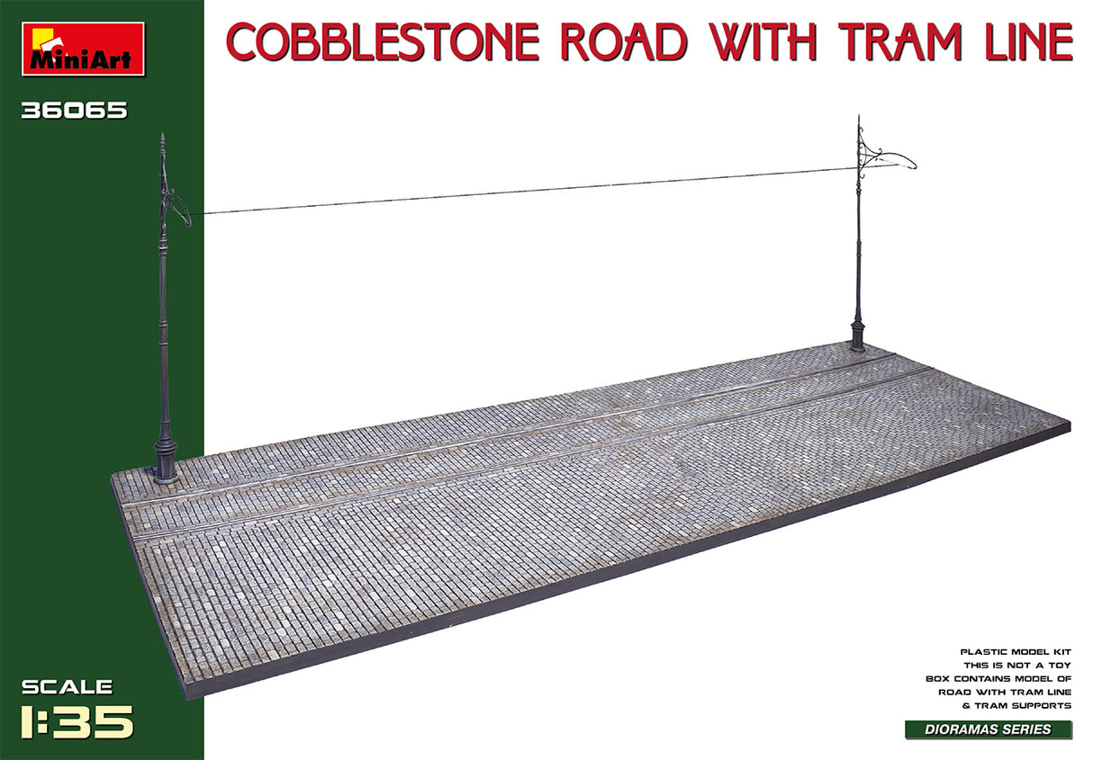 MiniArt 36065 Cobblestone Road w/ Tram Lines