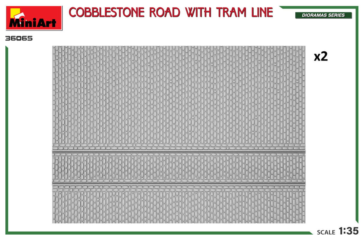 MiniArt 36065 Cobblestone Road w/ Tram Lines