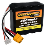 Overlander 4000mAh 14.8V 4S2P Config 25 18650 Li-Ion Battery - Deans