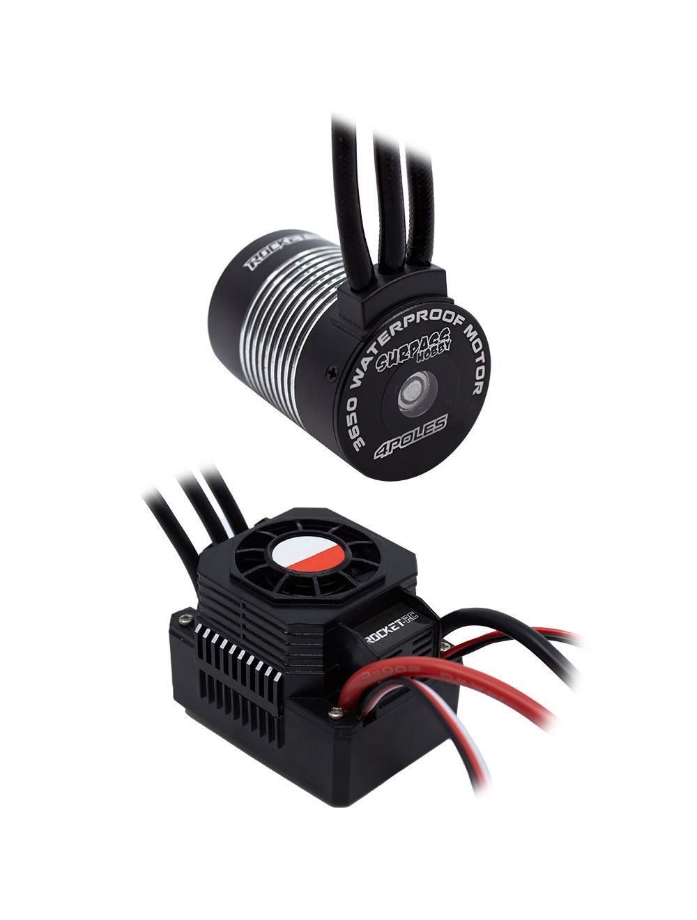 Overlander 5200KV Rocket RC Waterproof 3650 Brushless Motor + 60A ESC for 1/10th Cars