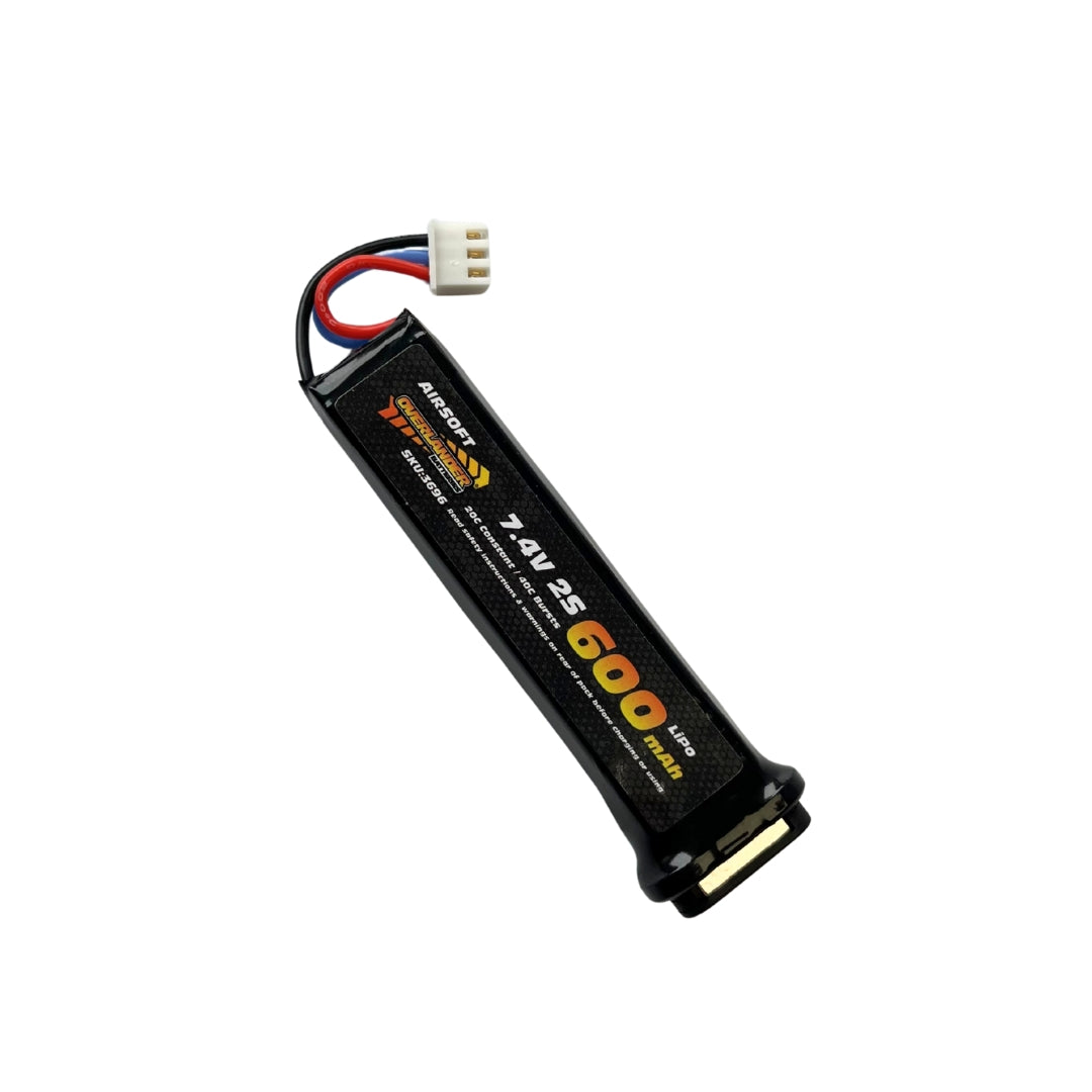 Overlander 600mAh 7.4V 2S 20C VoltOps Airsoft Lipo Battery
