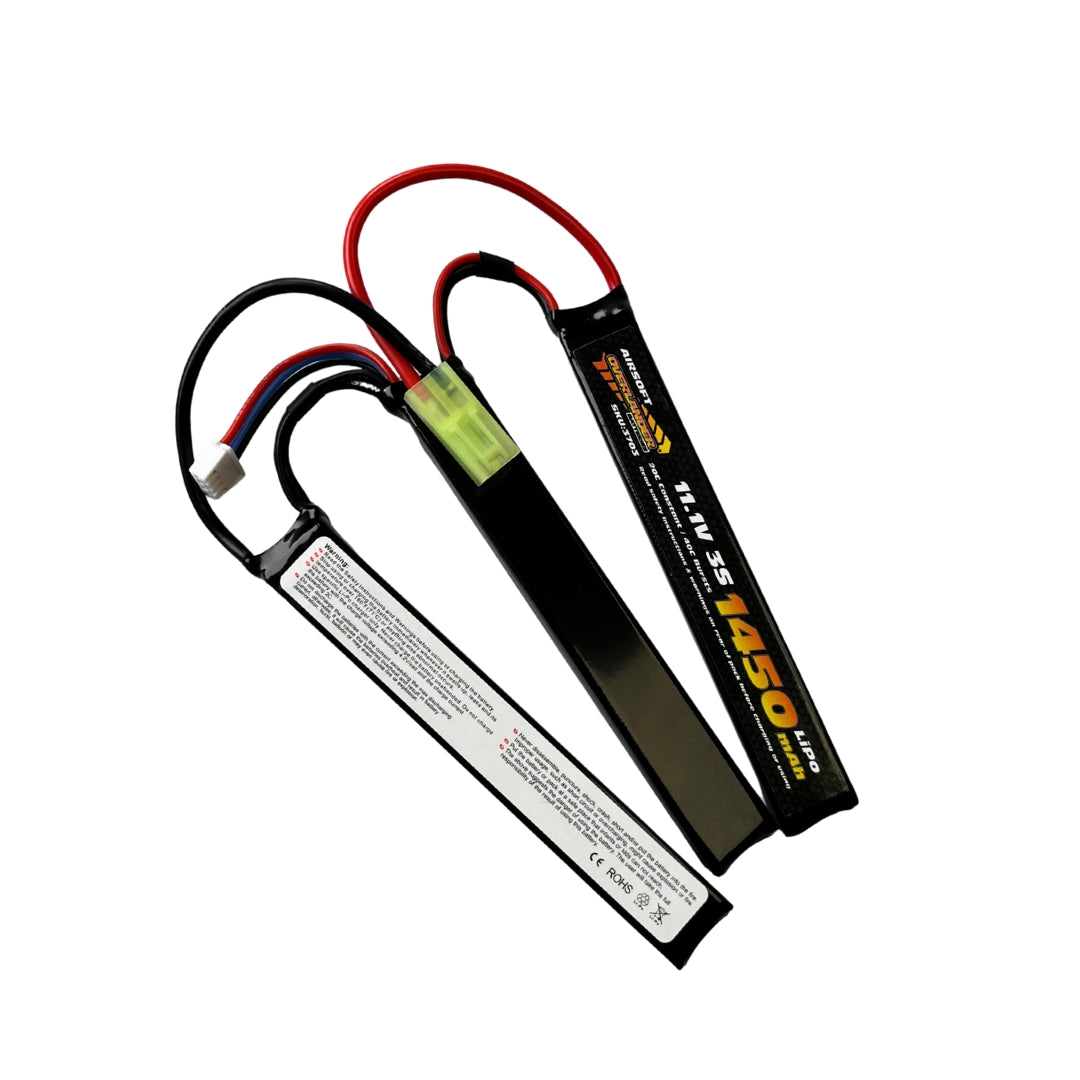 Overlander 1450mAh 11.1V 3S 20C Nunchuck VoltOps Airsoft Lipo Battery