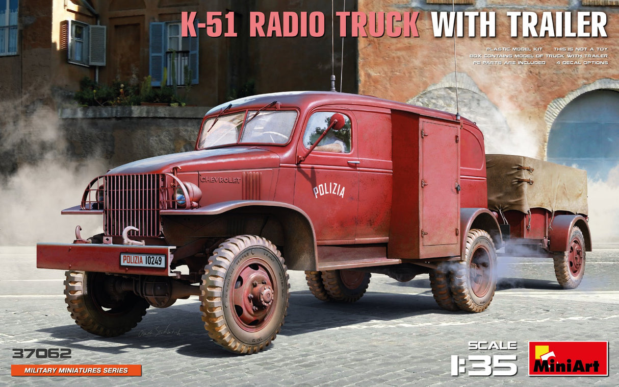 MiniArt 1/35 K-51 Radio Truck with Trailer Kit - 37062