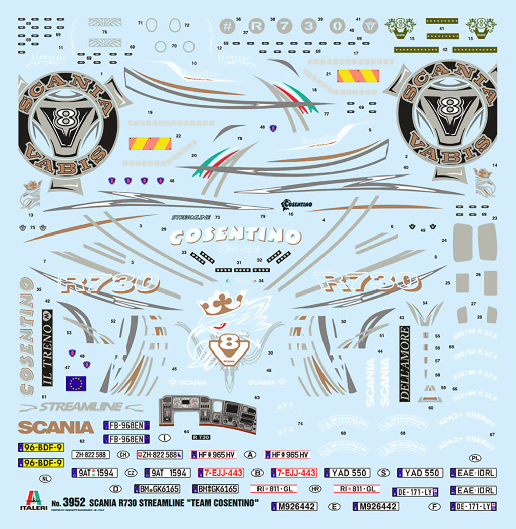 Italeri 1/24 SCANIA R730 STREAMLINE SHOW TRUCKS Kit 3952