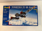 Revell Plastic aircraft kit Junkers JU 88 A-4/D-1 1:72 04130 Opened but complete