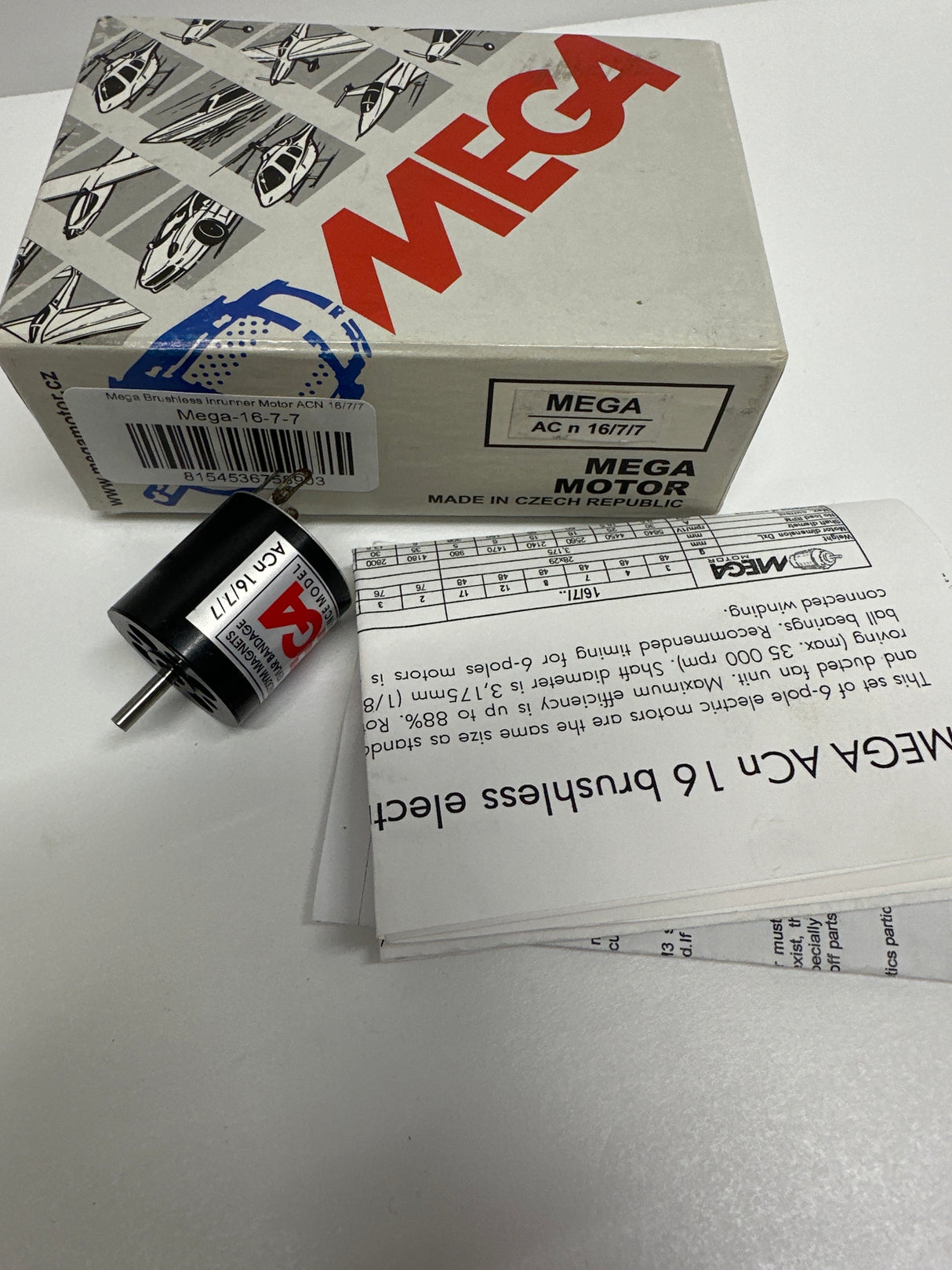 Mega Brushless inrunner Motor ACN 16/7/7