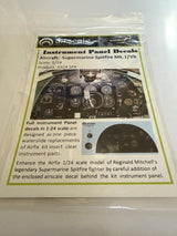 Airscale Instrument Panel DecaL for Supermarine Spitfire Mk.1/Vb
