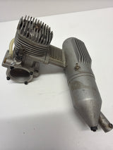 Second Hand Aircraft Engine 2-stroke OS 61 FX with silincer little use (Box 62)