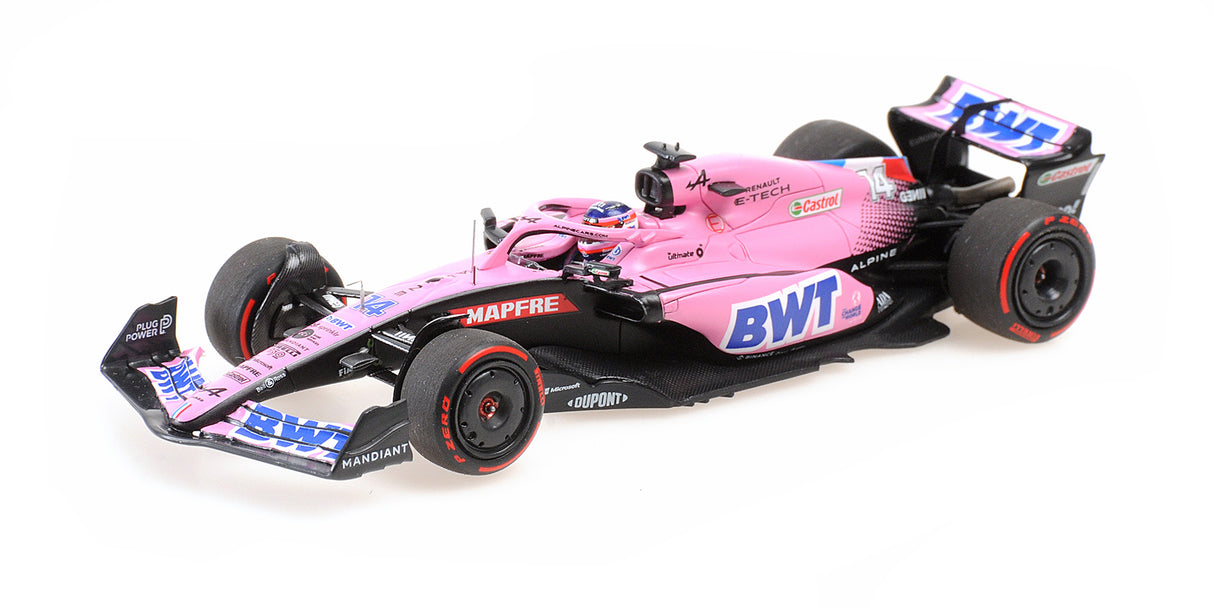 Minichamps Die Cast Collectables - 1:43 BWT Alpine F1 Team A522 - Fernando Alonso - Bahrain GP 2022