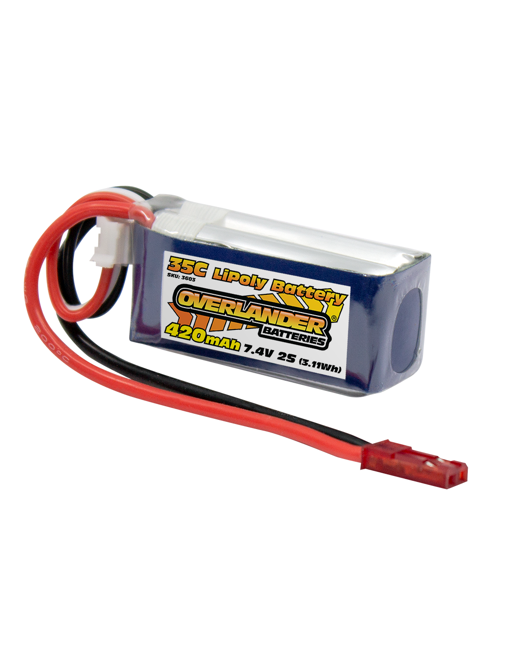 Overlander 420mAh 7.4v 2S 35C LiPo Battery SKU3603