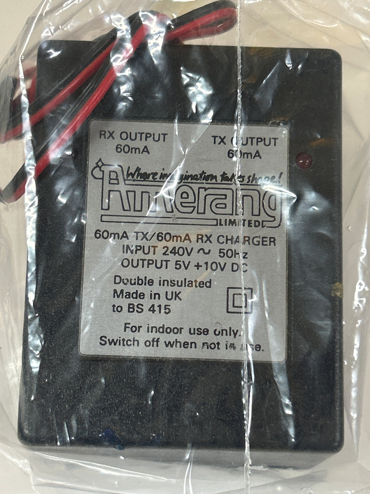 Second-Hand Amerang 5v + 10v 60mA Tx / 50mA Rx DC Charger (Chargers)