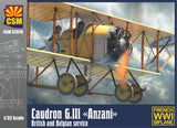 CSM 1/32 Caudron G.III Anzani British and Belgian Service CSM32010