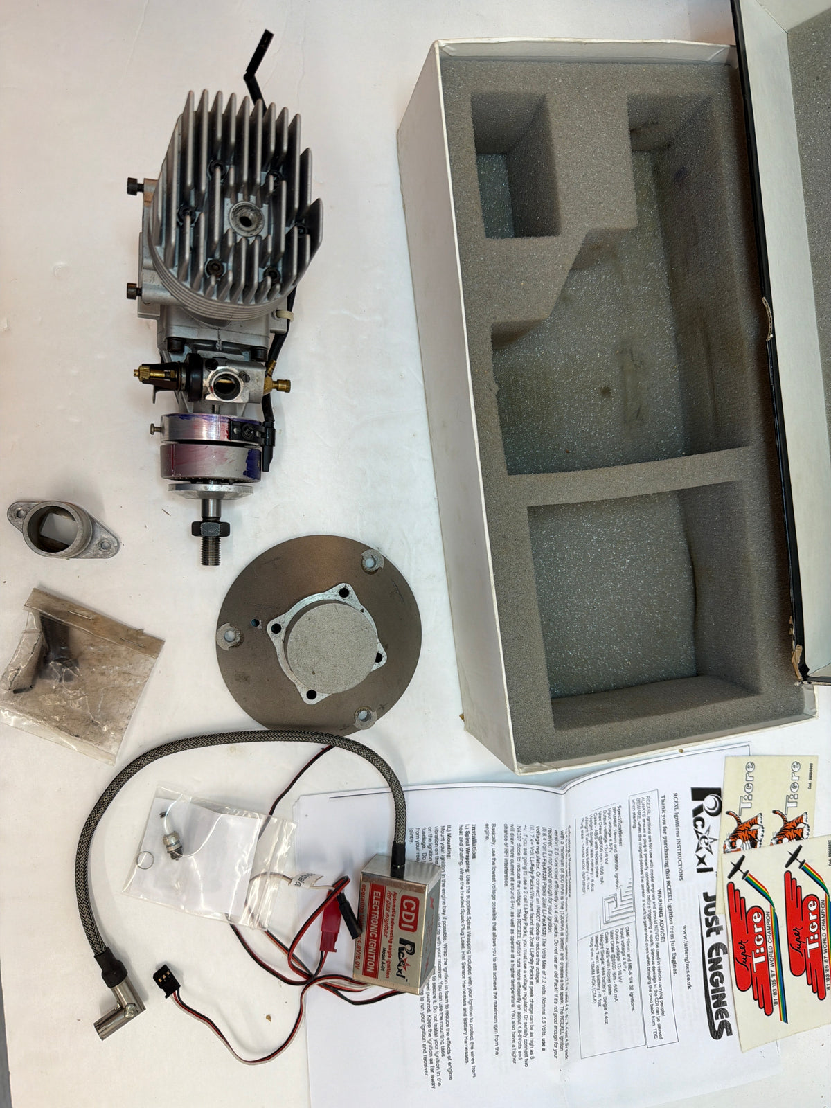 Super Tigre S3000 Engine - no Muffler -This has been converted to petrol Second Hand