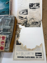 Hasegawa JS-062 Shinmeiwa PS-1 / SS-2  1/72 scale Badly damaged box Plastic Model Kit most of instructions are missing
