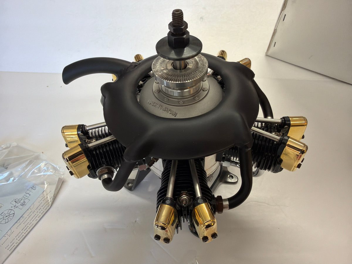 Saito FA-325 R5 five-cylinder radial and Ring Exhaust Model engine AS New not run