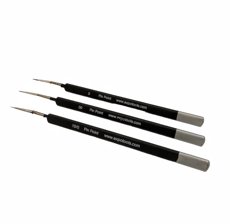 Expo 3 Piece Set Pinpoint Angled Sable Brushes