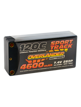 Overlander 4600mAh 7.4V 2S 120C Hard Case Shorty Sport Track LiPo Battery