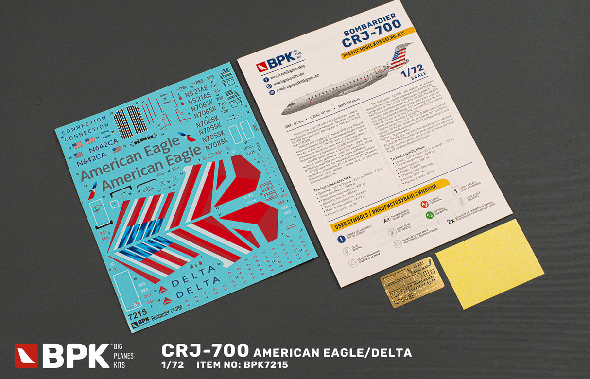 BIG PLANE KITS 1/72 Bombardier CRJ-700 Kit 7215