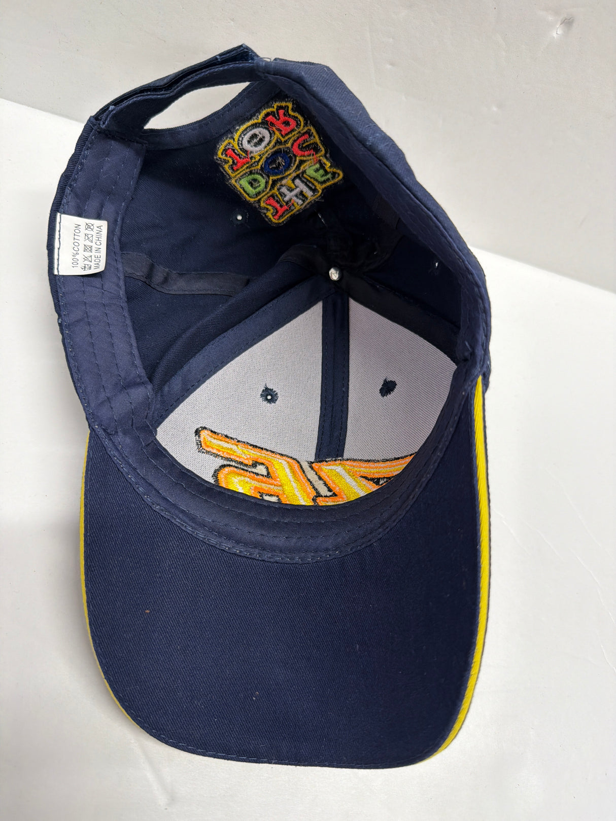 VALENTINO ROSSI VR 46 (in Yellow & orange)  Baseball Cap Dark Blue Team Logo (second hand)