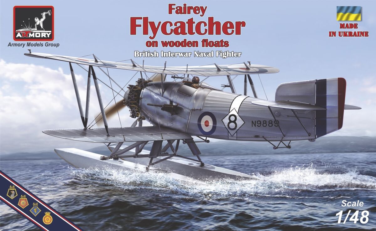 Armory Models 1/48 Fairey Flycatcher Floatplane on Wooden Floats 48003