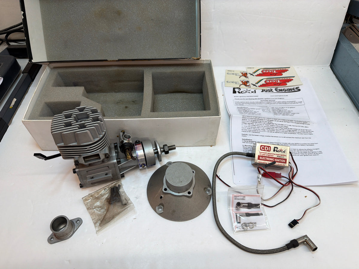 Super Tigre S3000 Engine - no Muffler -This has been converted to petrol Second Hand