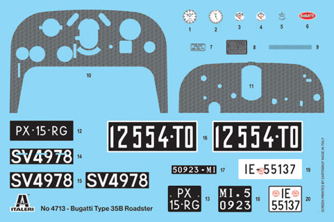 ITALERI 1/24 Bugatti Roadster/Monte Carlo Kit 4713