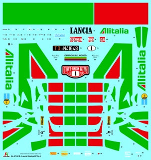 ITALERI Lancia Stratos HF Gr.4 Monte Carlo Rally 1977