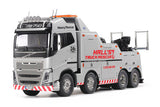 Tamiya Volvo FH16 Globetrotter 750 8x4 Tow Truck with Silver Pre-Painted Body Components
