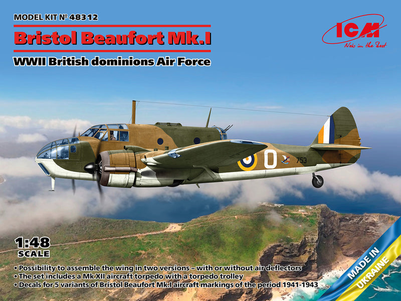 ICM 1/48 Bristol Beaufort Mk.I British dominions Air Force 48312