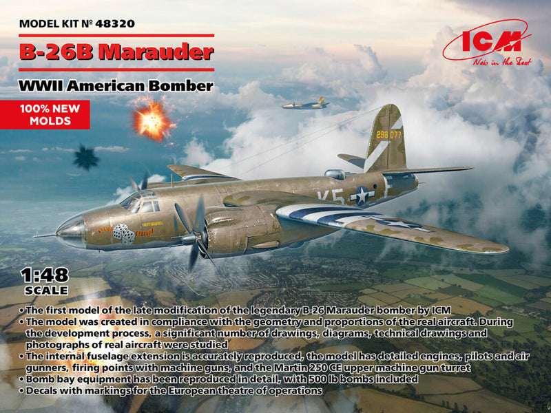 ICM 48320 1/48 B-26B Marauder WWII American Bomber