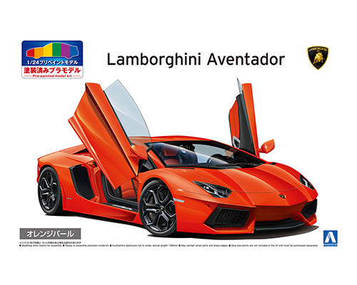 06201 Aoshima 1/24 2011 Lamborghini Aventador Orange Pearl