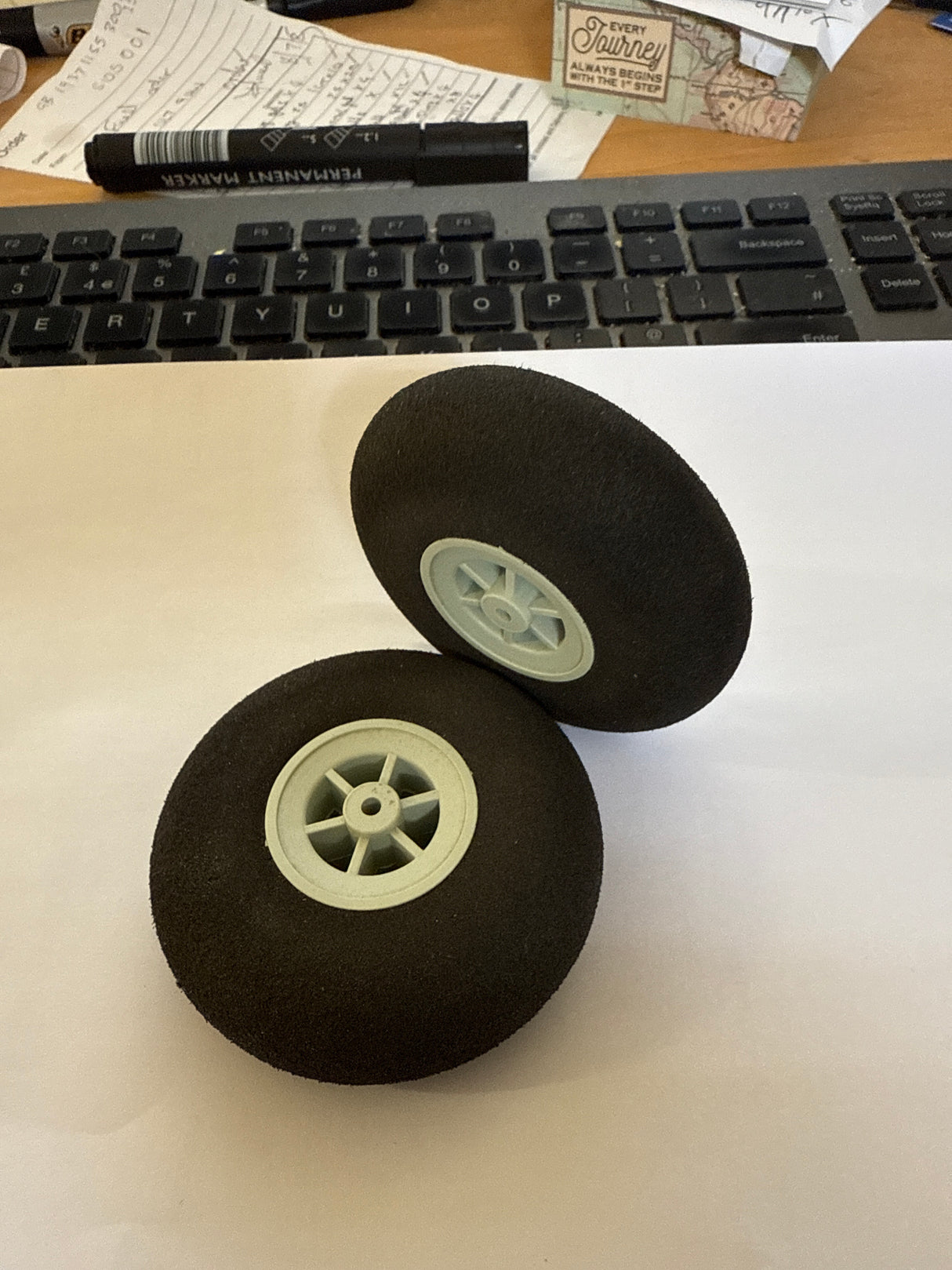 Foam rubber wheels 70mm  -pair