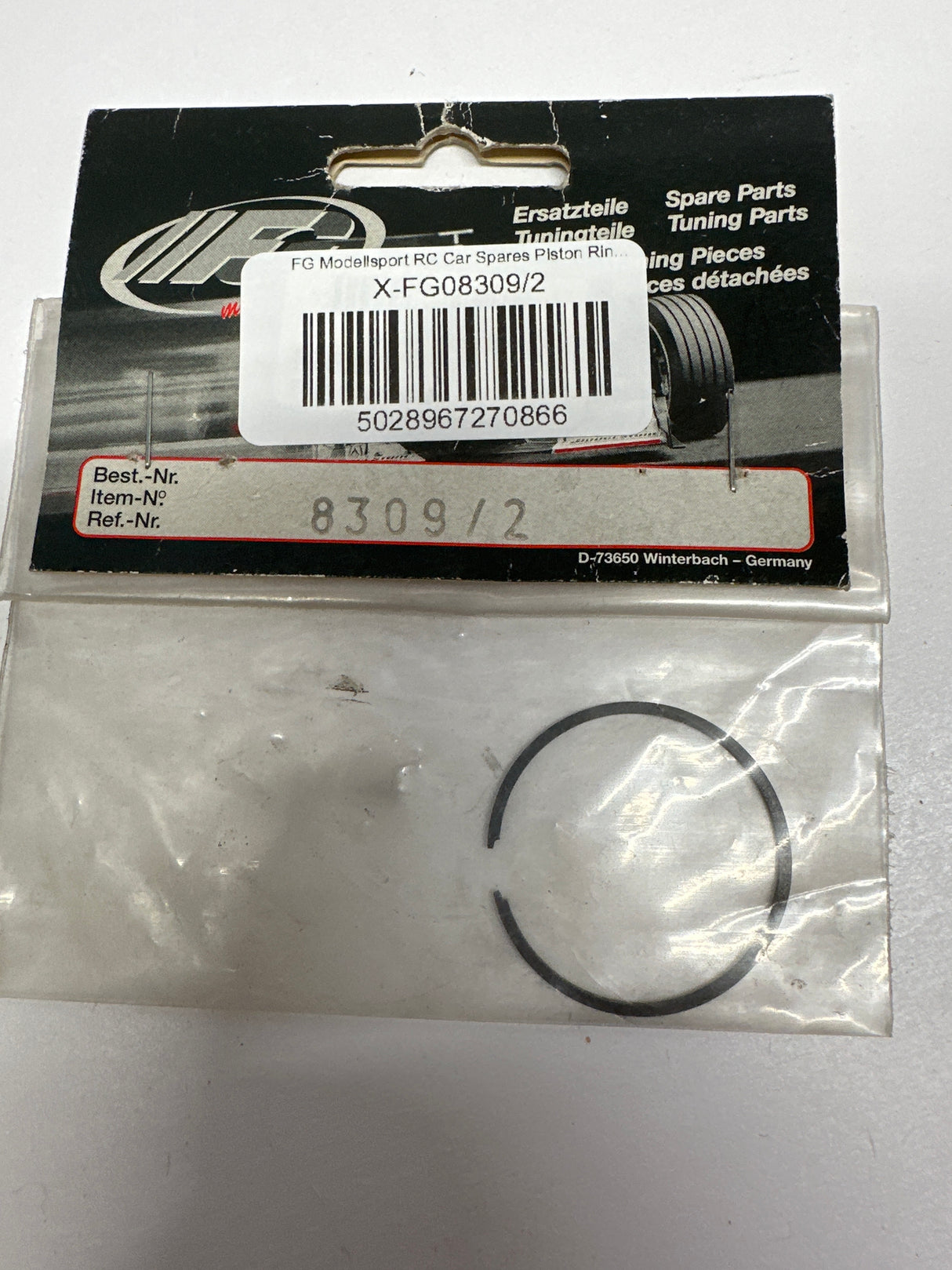 FG Modellsport RC Car Spares Piston Ring 02/Solo 08309/2 (Box 74)