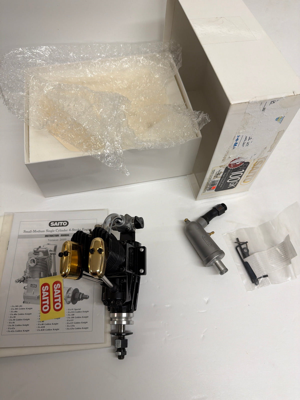 Saito FA100GK 4-Stroke Nitro/Glow RC Aircraft Engine New