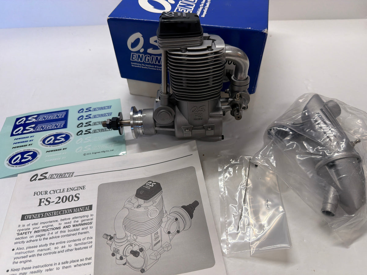 O.S FS-200S FOUR STROKE with silencer 35940 NEW in Box