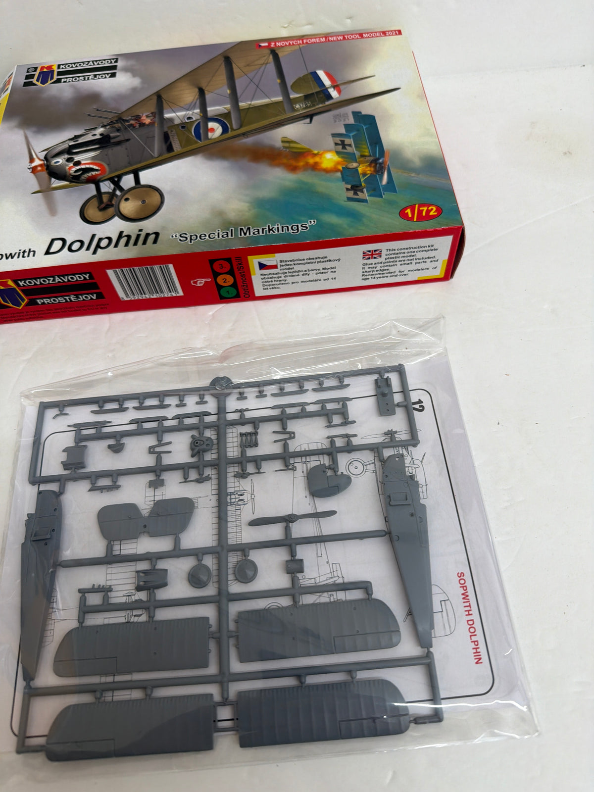 KPM Kovozavody Prostejov Hobby Plastic Model Kit Sopwith Dolphin Special Markings — 1:72