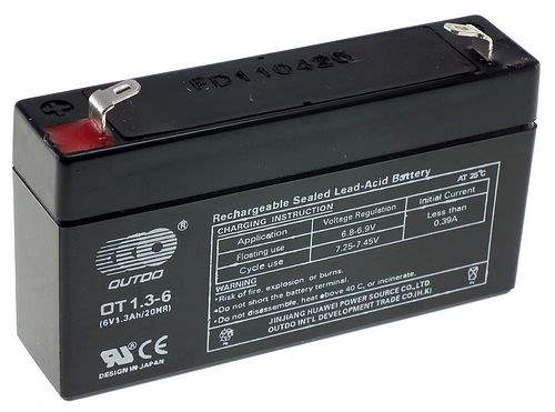 6V 1.3Ah Sealed lead Acid Battery