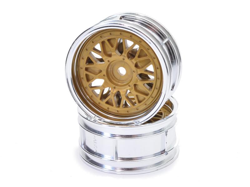 Tamiya 2 Piece Mesh Plated Touring/Rally Wheels) - 1 Pair 50548 (Box101)