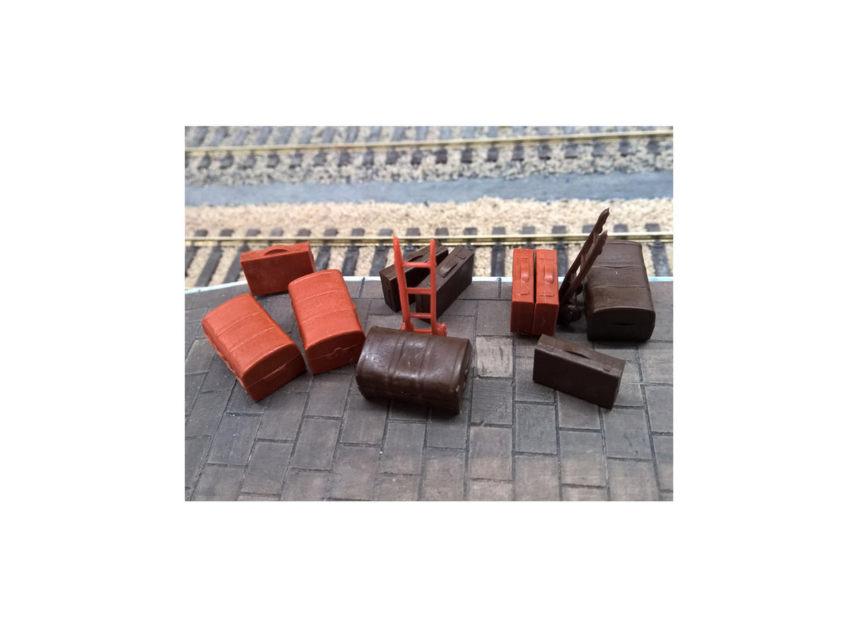 Trunks (4) Suitcases (6) & Trolley Sack Truck (2)