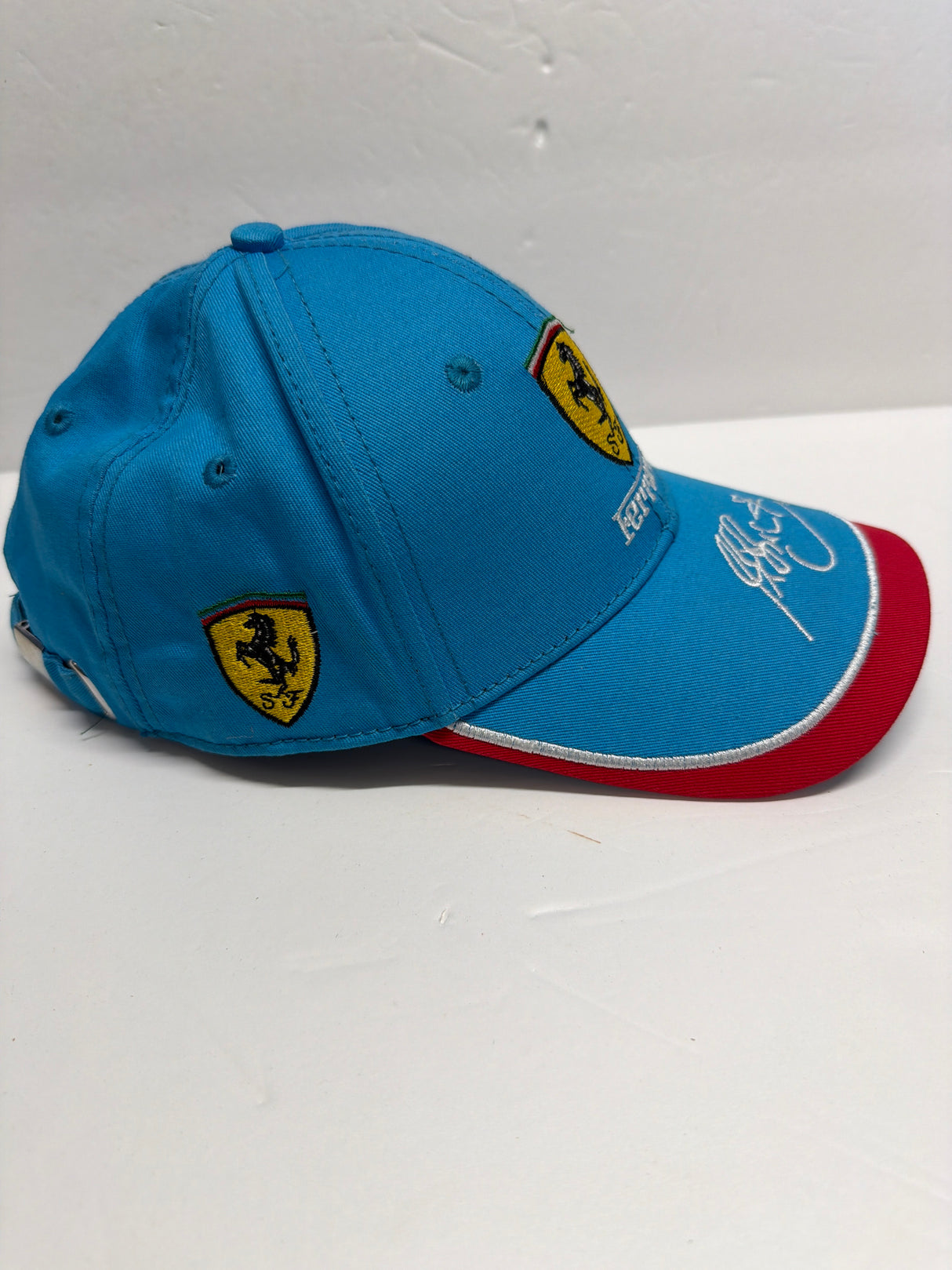 Ferrari Scuderia F1 Formula One Racing -Light Blue- Adjustable Baseball Cap (second hand)